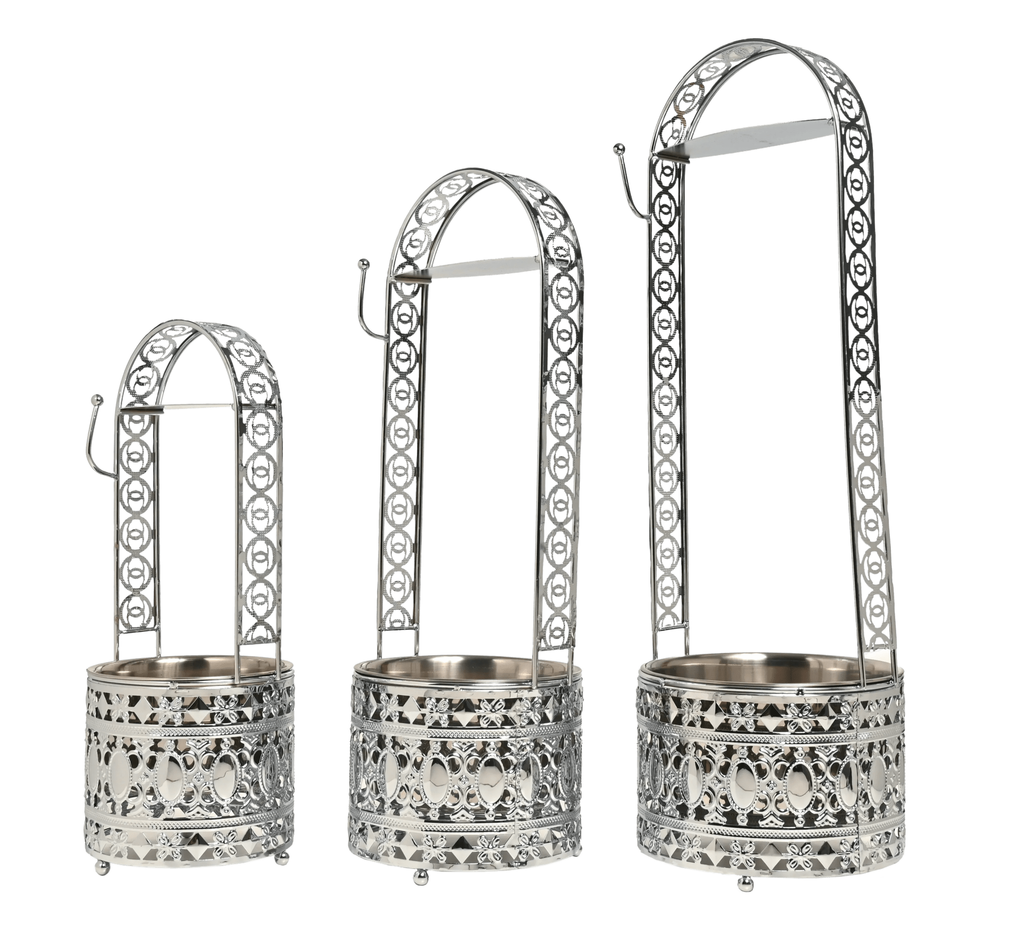 Mik Coco Silver Shisha Charcoal Holder 3pcs - MIK COCO