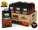 MIK COCO BBQ Charcoal Bulk Pack – 10 x 3kg Bags (30kg Total) - MIK COCO