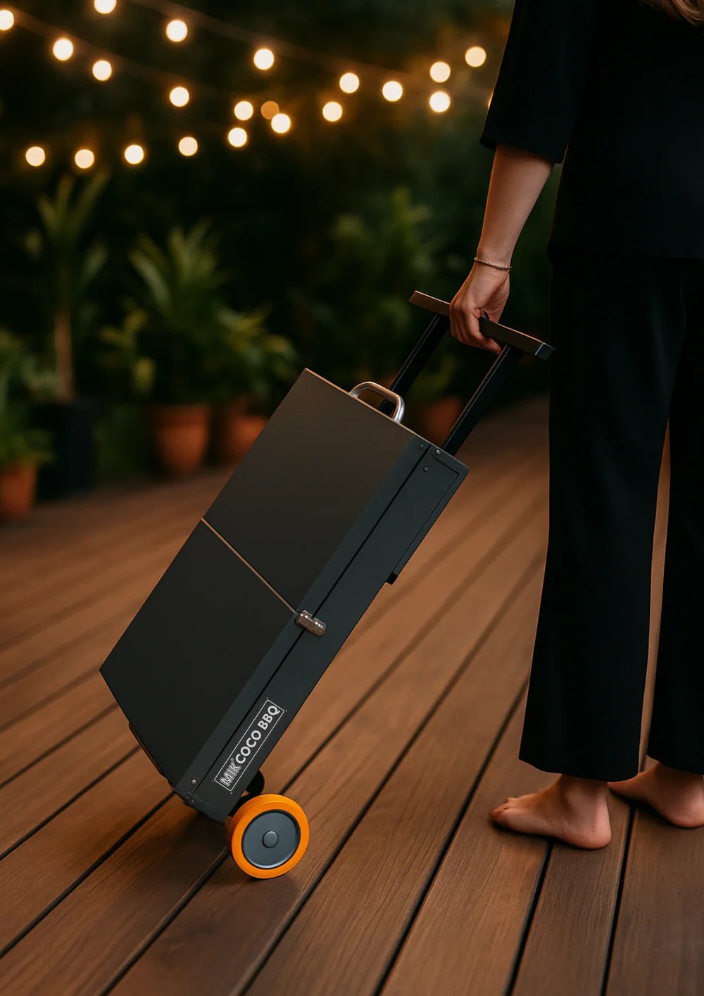 Mik Coco Portable Charcoal BBQ Grill with Wheels - MIK COCO