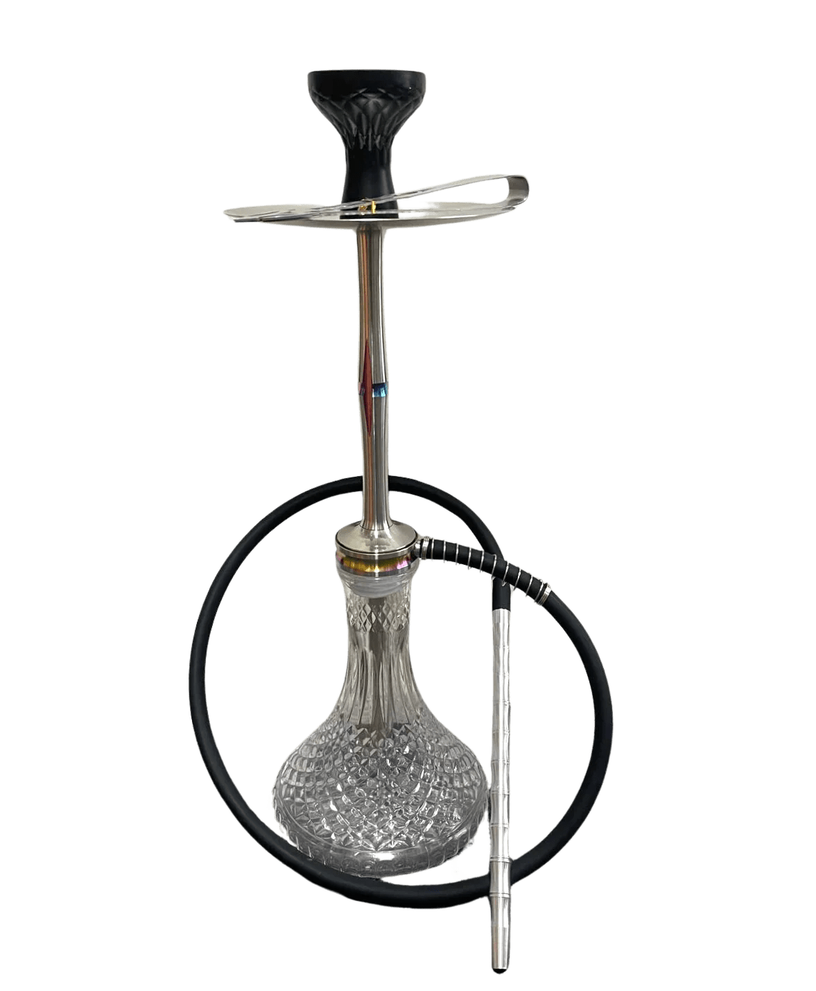 Mik Coco Glass Silver Stem Shisha Assorted (62CM) - MIK COCO