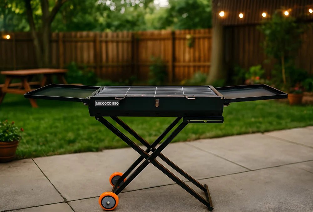 Mik Coco Portable Charcoal BBQ Grill with Wheels - MIK COCO