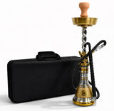 Premium Traditional Shisha Set with Carry Case – Decorative Gold Design (60CM) - MIK COCO