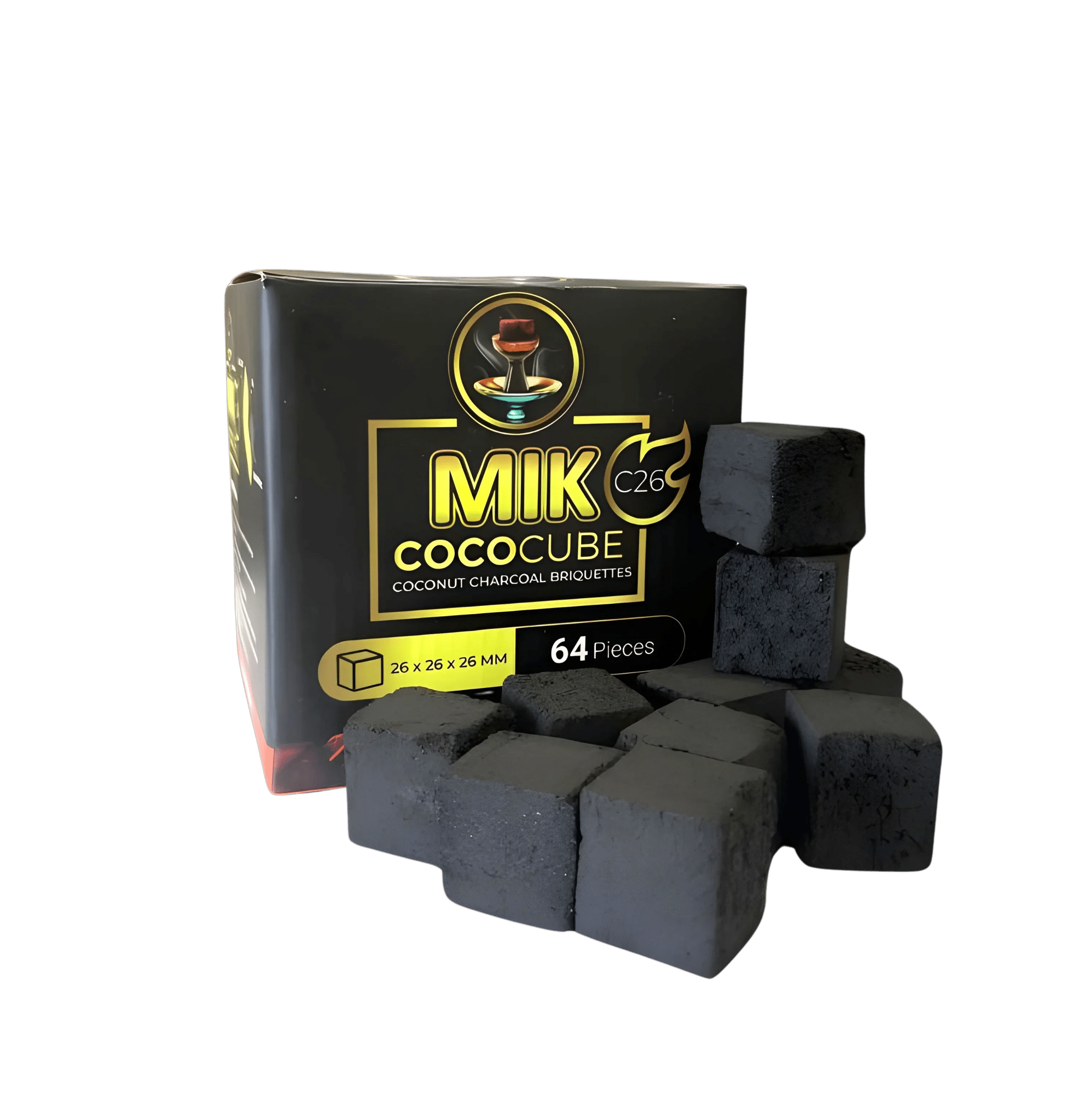Mik Coco Cube Shisha Coconut Charcoal Briquettes 10 x 1 kg - MIK COCO