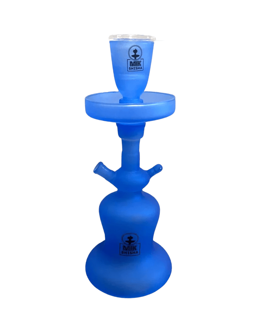Mik Coco LED Baby Blue Frosted Shisha + Case (36CM) - MIK COCO