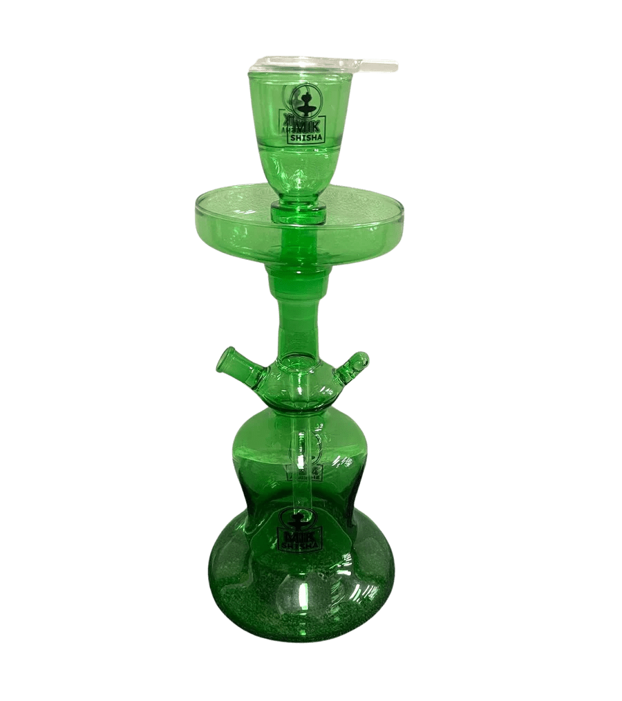 Mik Coco LED Green Glass Shisha + Case (36CM) - MIK COCO